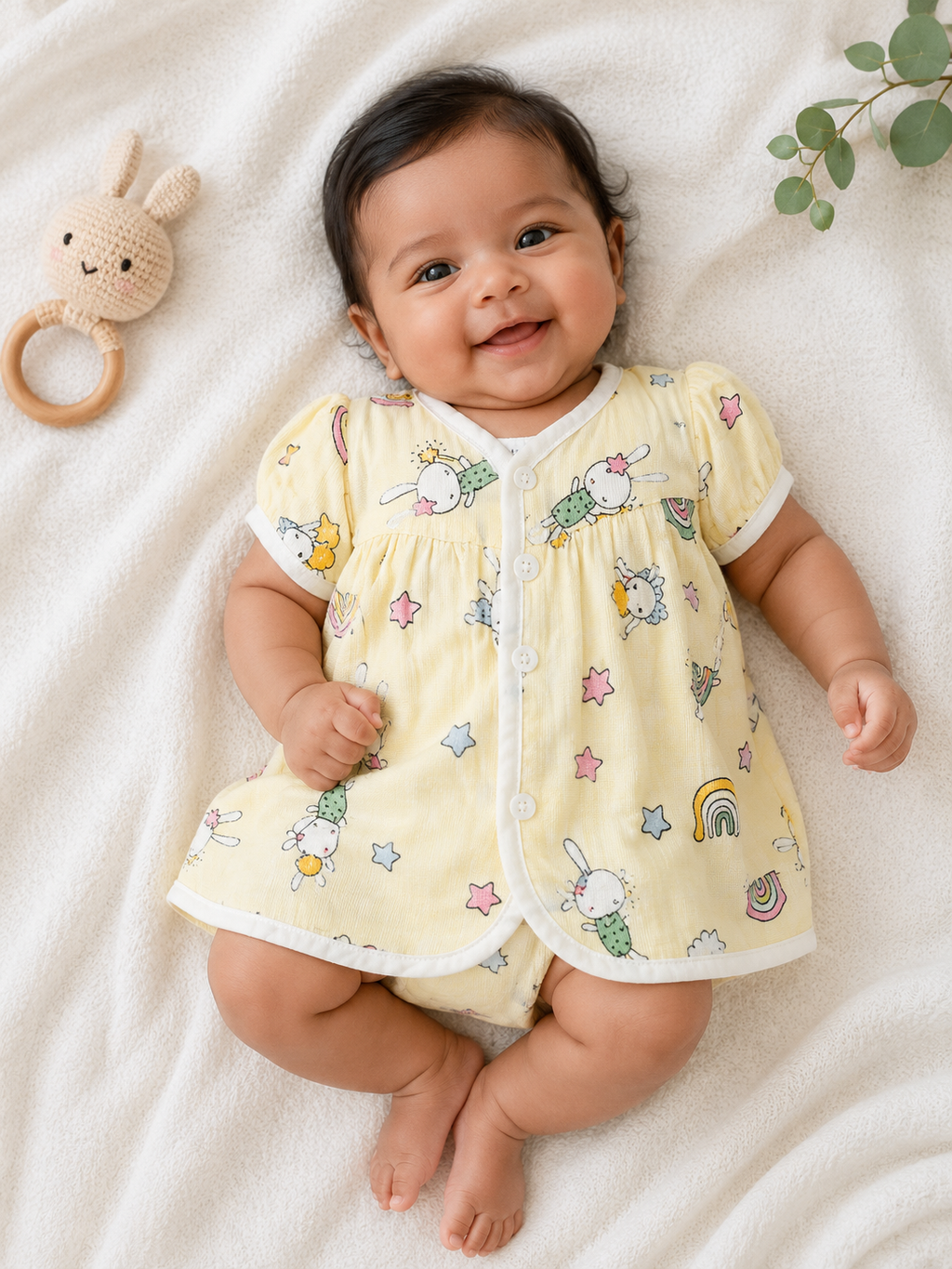 Front Open Muslin Frocks