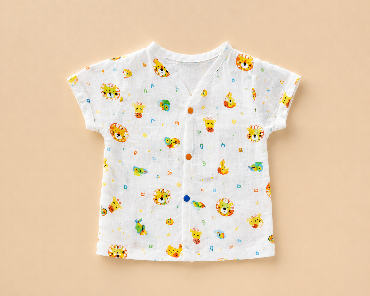 Muslin Half Sleeve Jabla (0-5 Years) Assorted