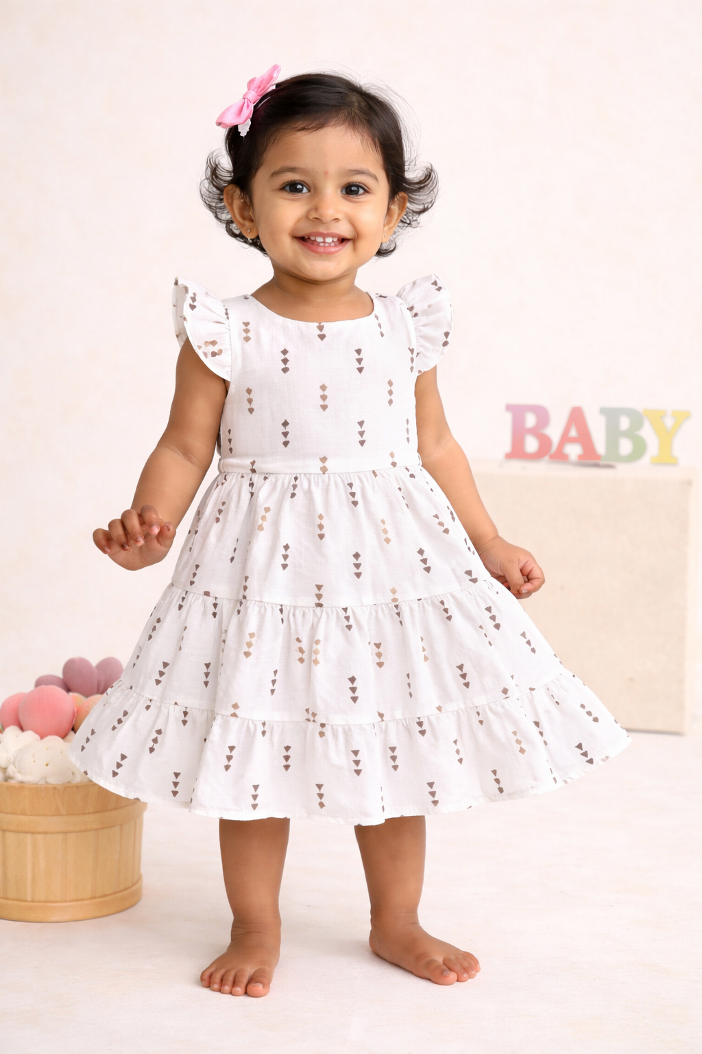 Muslin Frilled Back Knot Frocks