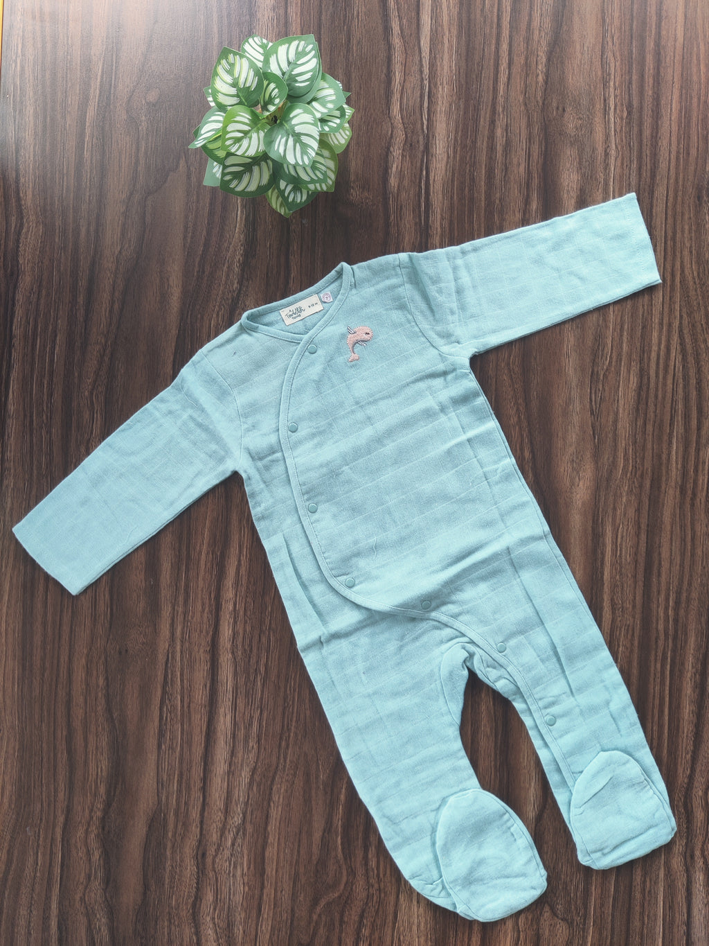 Muslin Cotton Sleepsuits - Rompers ( 6-9 Months)