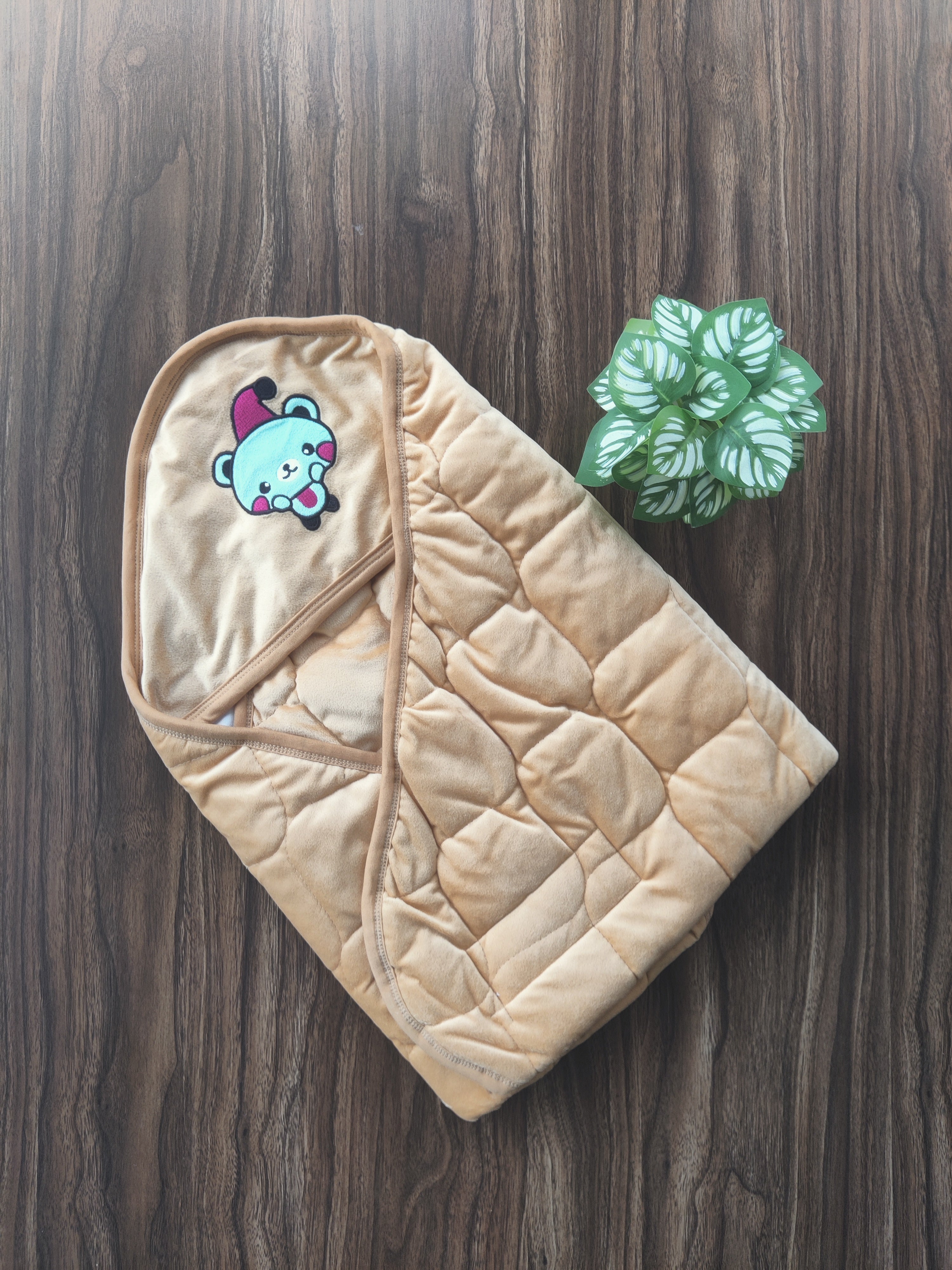 Warm Quilted Wrapper - Solid Embroidery