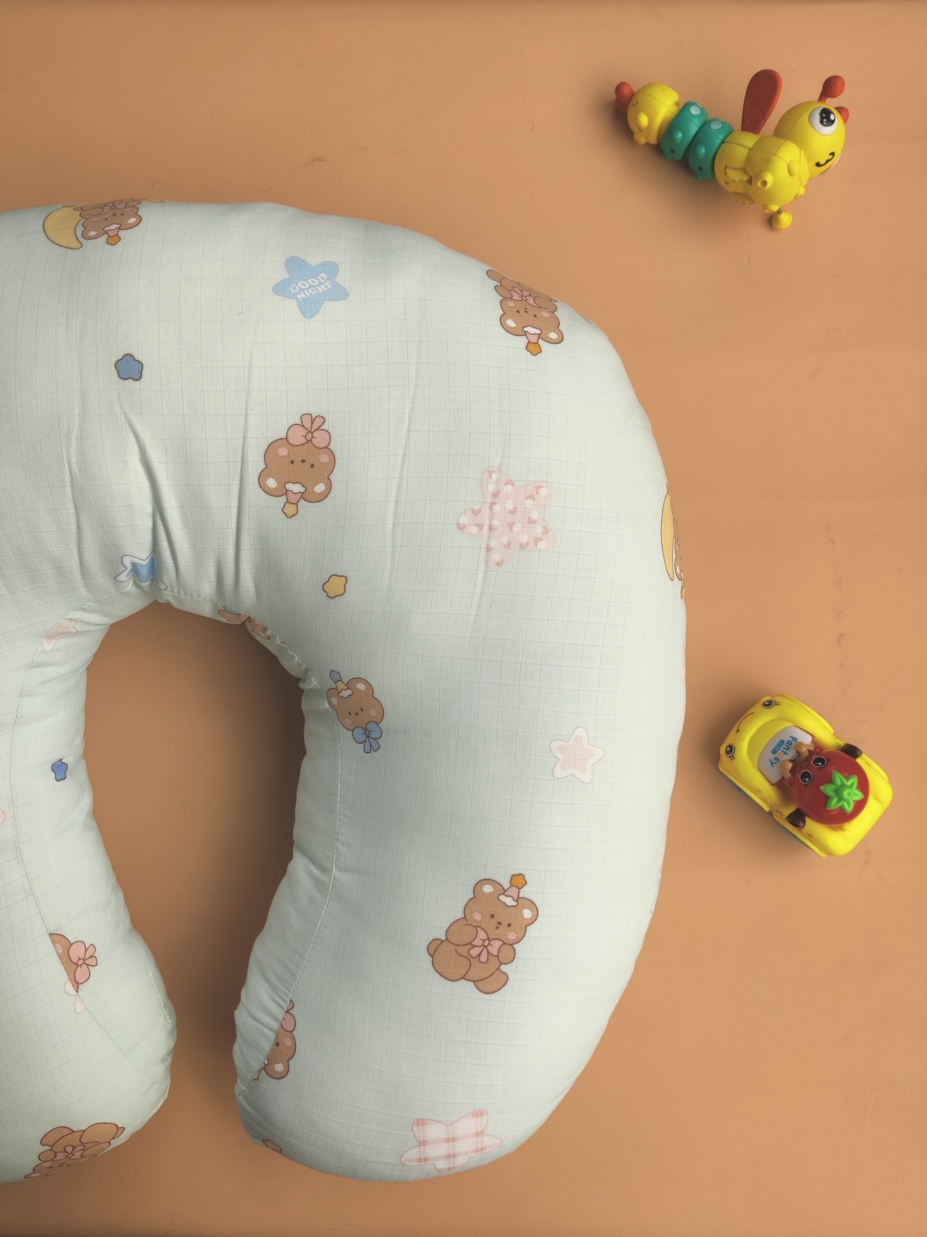 Muslin Feeding Pillow with Removable Washable Cover
