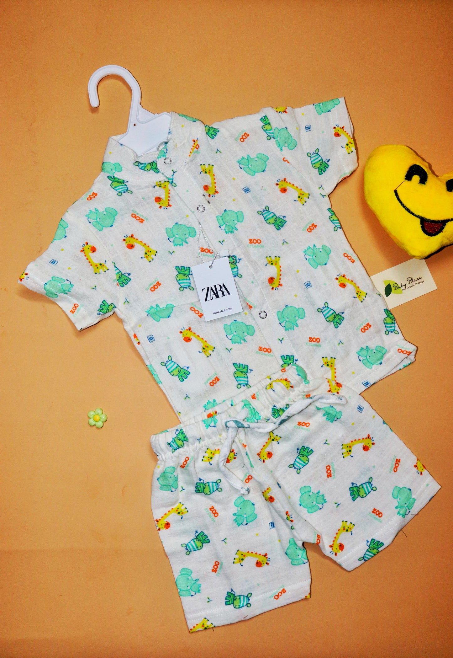 Muslin Chinese Collar Co-Ord Set for Babies (Up to 3 Years)