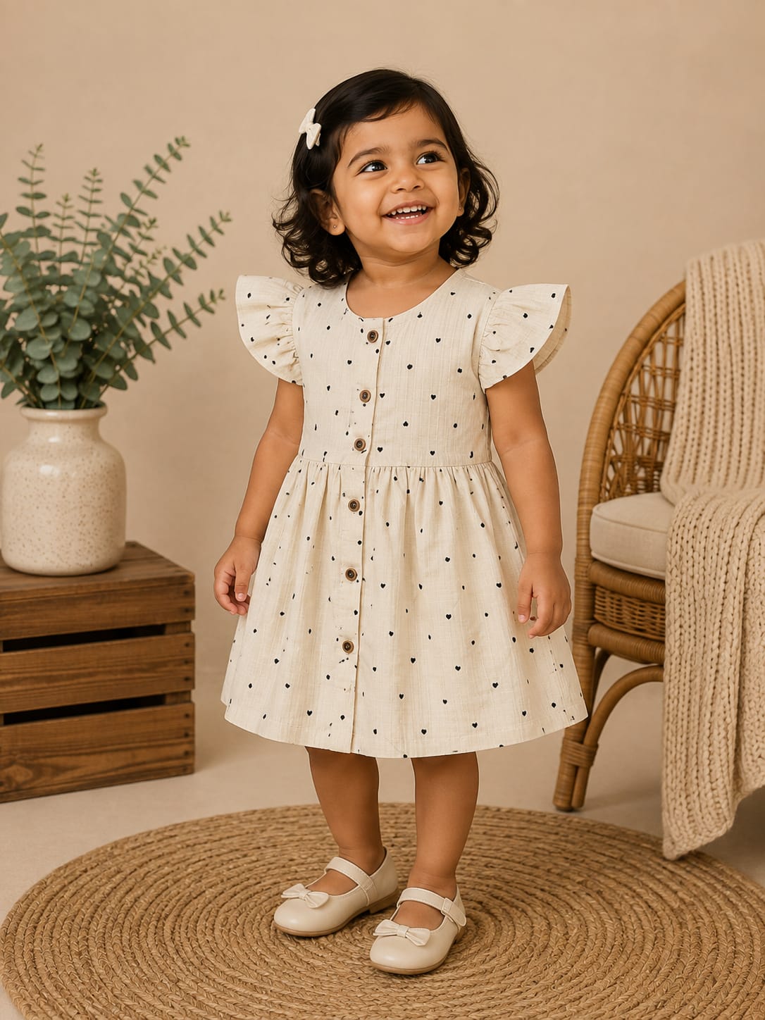 Muslin Butterfly Frill Frocks