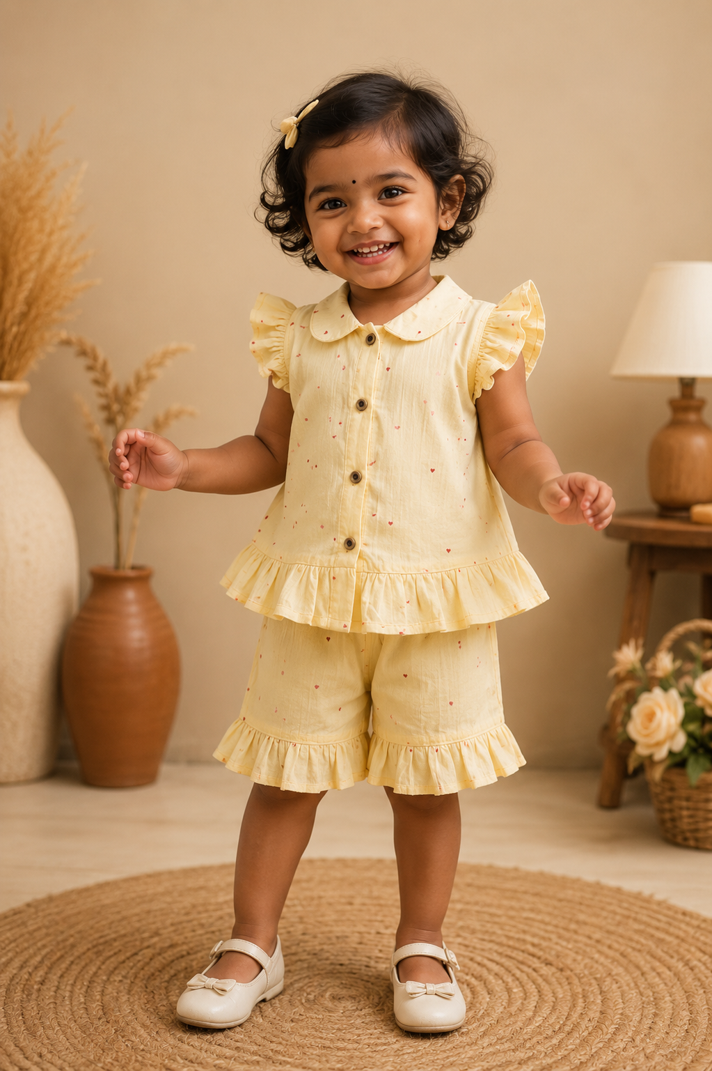 Muslin Frill Co-ord Set for Kids (1–4 Years) – Soft, Stylish & Breathable