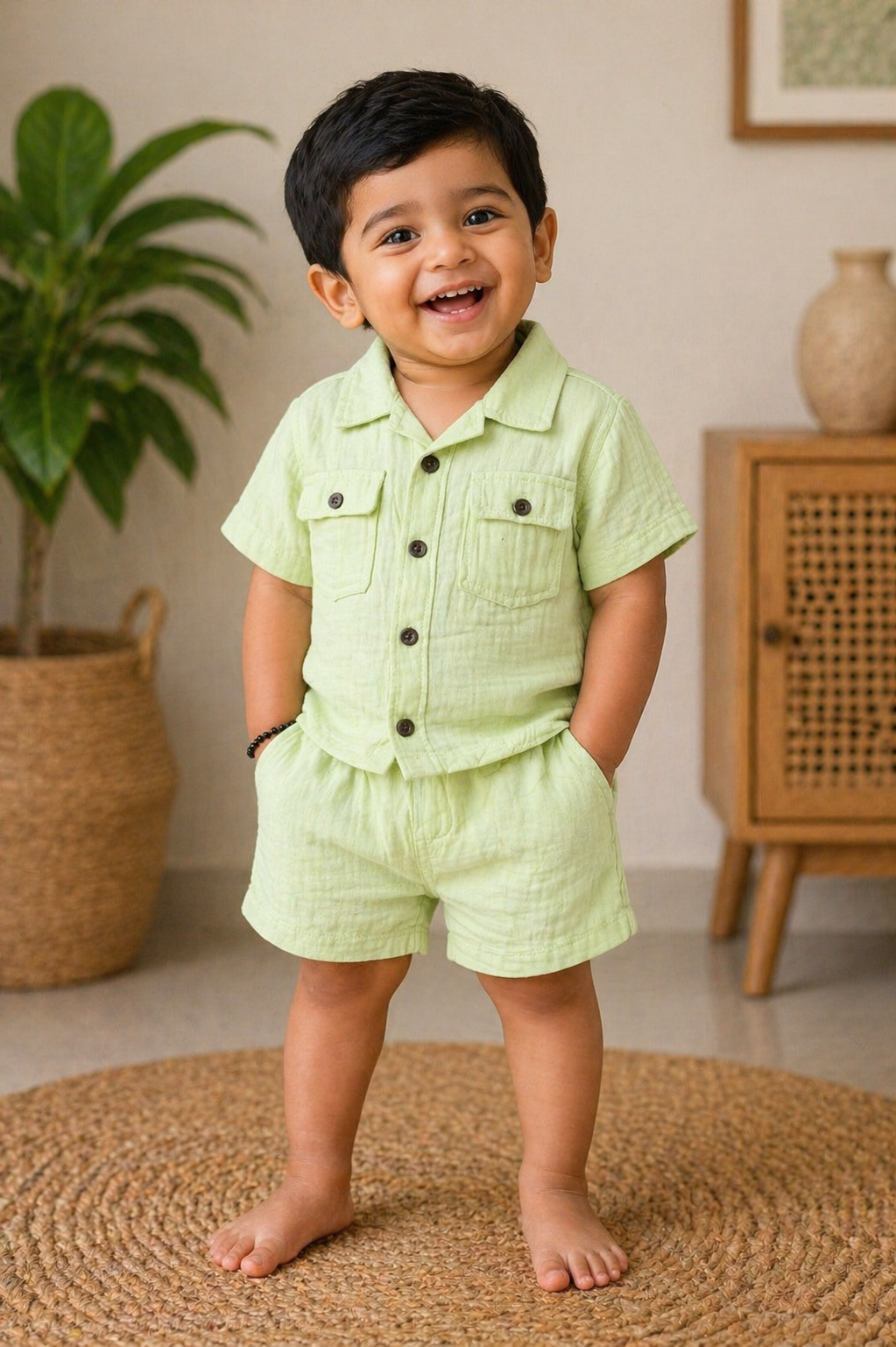 Solid color Muslin Co-Ord