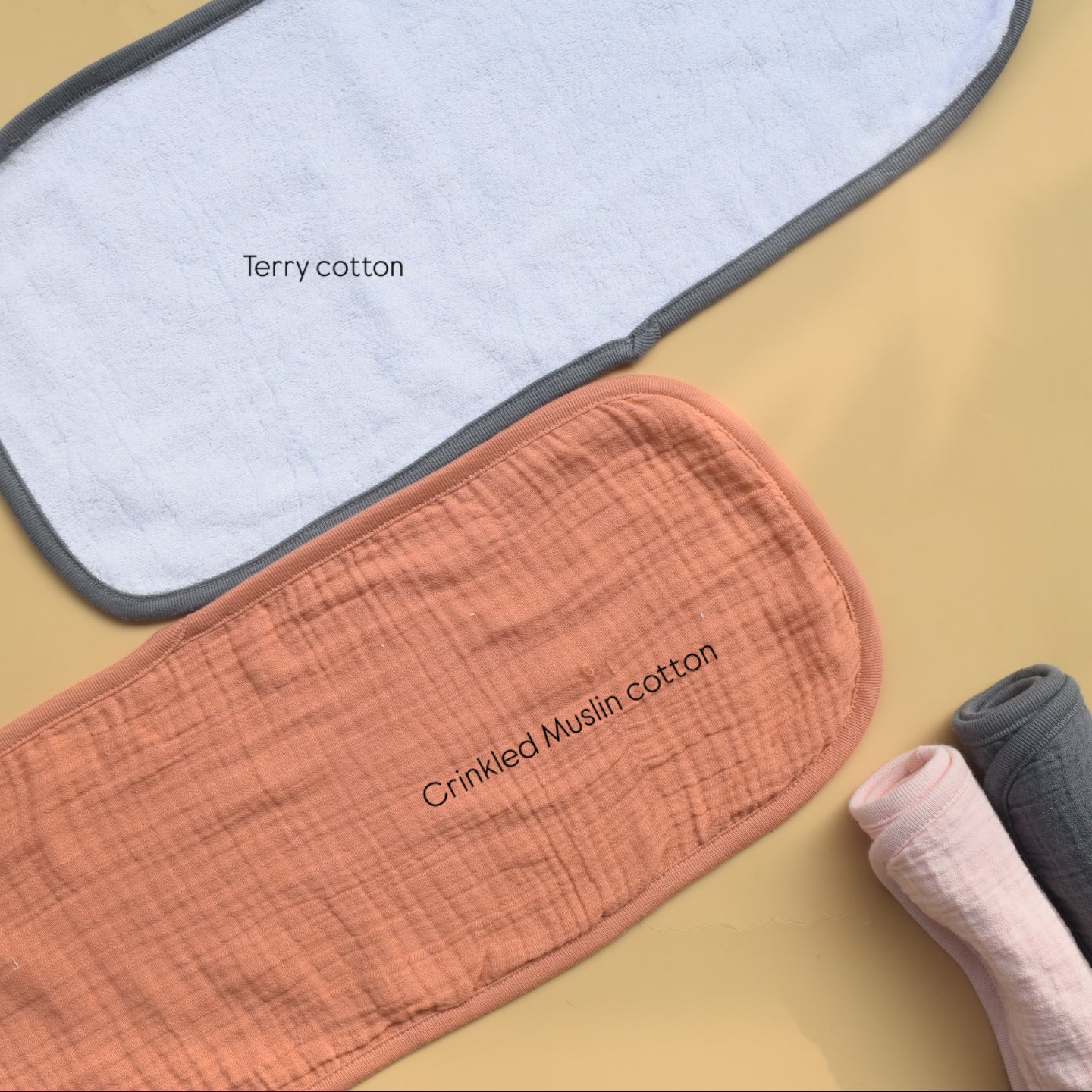 Crinkled Muslin Burp Cloth