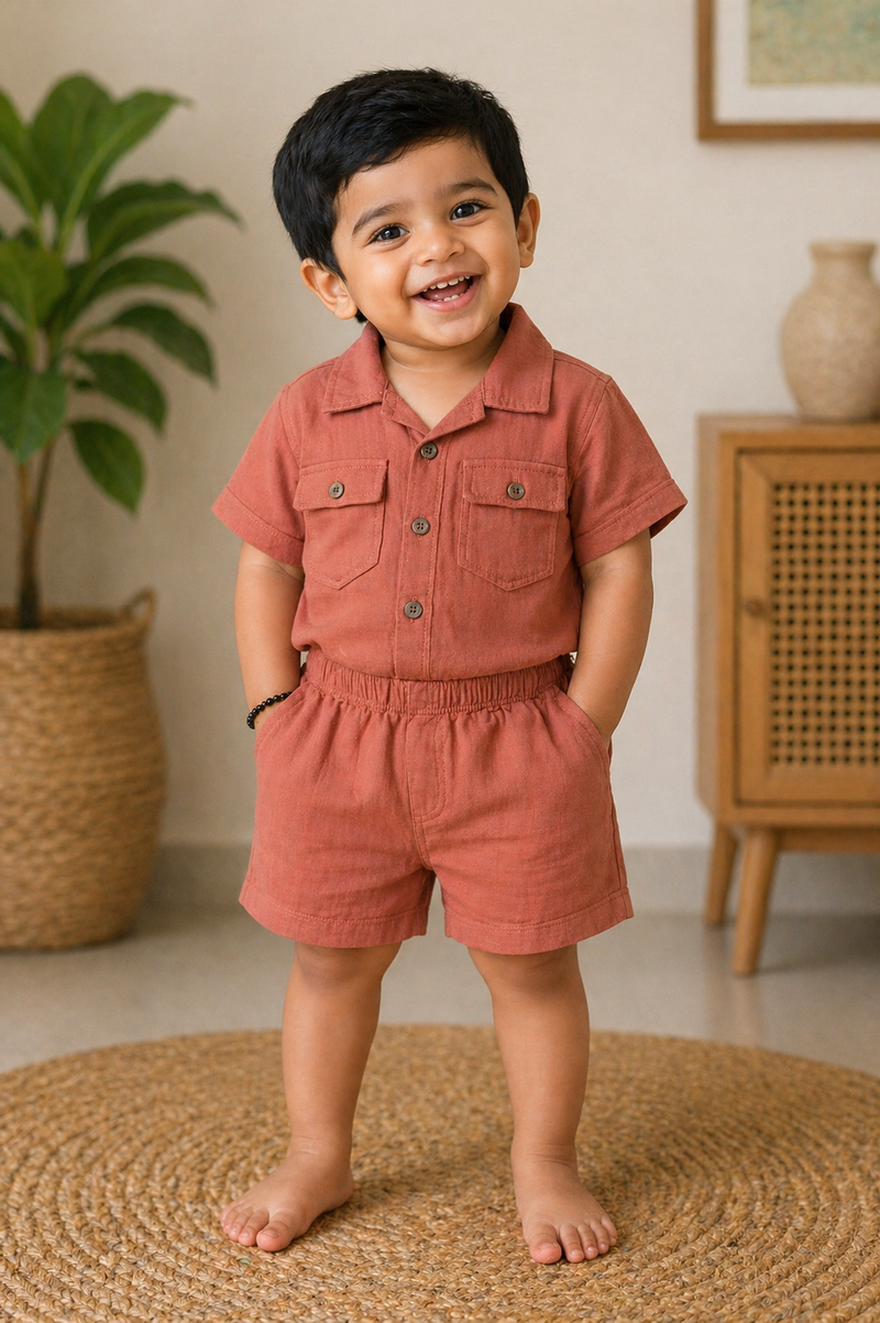 Solid color Muslin Co-Ord