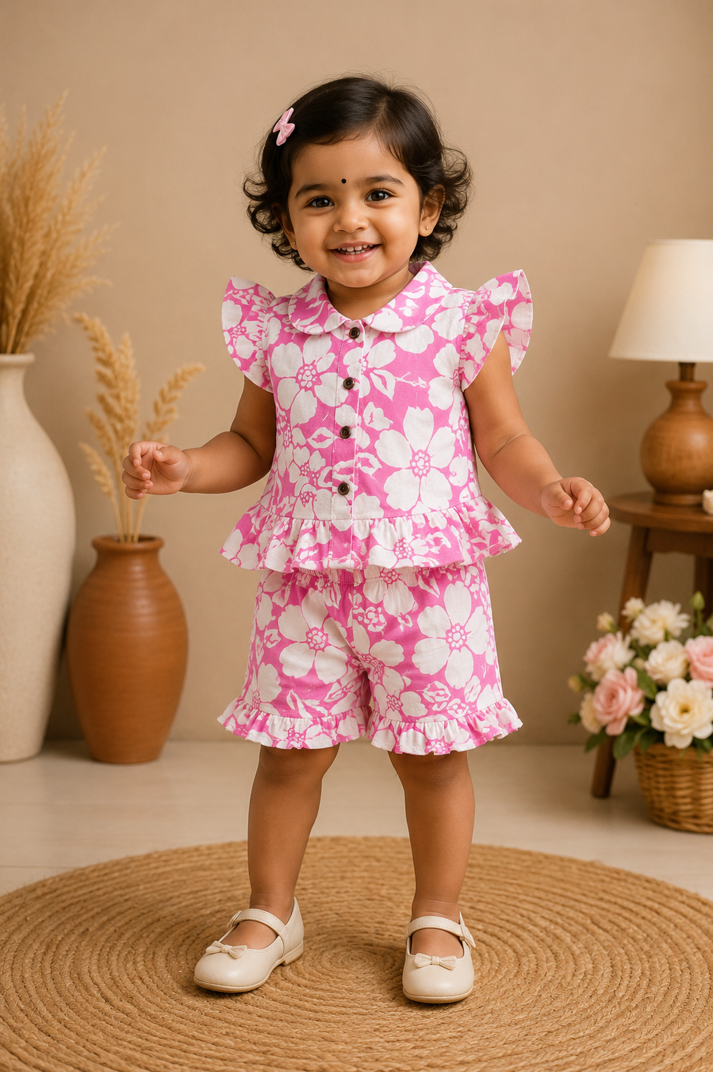 Muslin Frill Co-ord Set for Kids (1–4 Years) – Soft, Stylish & Breathable