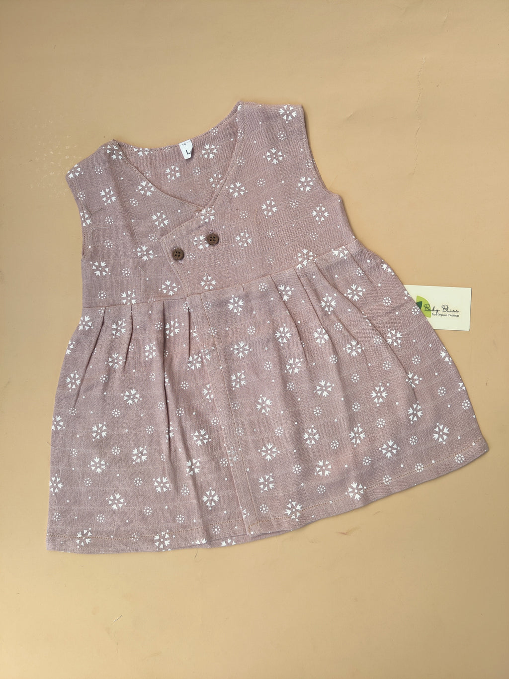 Muslin Sleeveless Cross Over Frocks